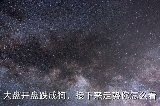 大盤開盤跌成狗，接下來走勢你怎么看