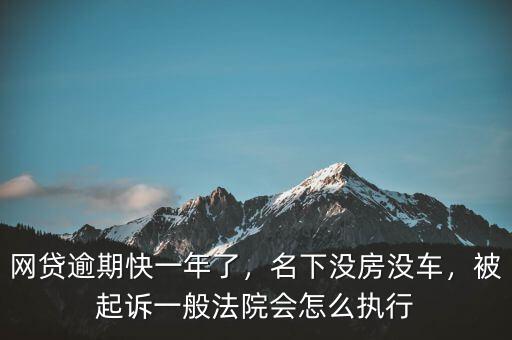 網(wǎng)貸逾期快一年了，名下沒房沒車，被起訴一般法院會怎么執(zhí)行