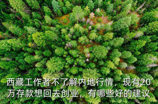 西藏工作者不了解內(nèi)地行情，現(xiàn)有20萬(wàn)存款想回去創(chuàng)業(yè)，有哪些好的建議