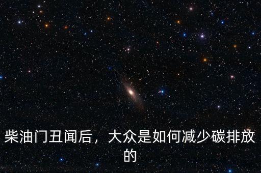 柴油門丑聞后，大眾是如何減少碳排放的