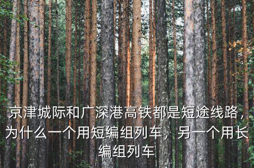 京津城際和廣深港高鐵都是短途線路，為什么一個用短編組列車，另一個用長編組列車