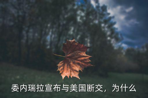委內瑞拉宣布與美國斷交，為什么