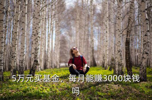 5萬元買基金，每月能賺3000塊錢嗎