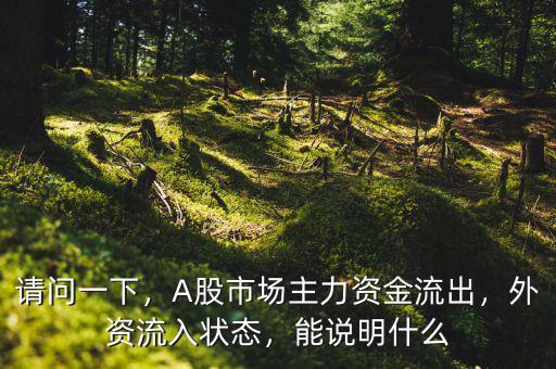 請(qǐng)問一下，A股市場主力資金流出，外資流入狀態(tài)，能說明什么