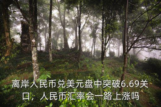 離岸人民幣兌美元盤中突破6.69關(guān)口，人民幣匯率會(huì)一路上漲嗎