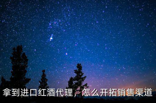 拿到進口紅酒代理，怎么開拓銷售渠道