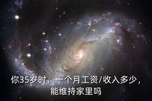 你35歲時，一個月工資/收入多少，能維持家里嗎