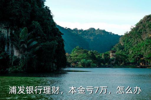 浦發(fā)銀行理財，本金虧7萬，怎么辦