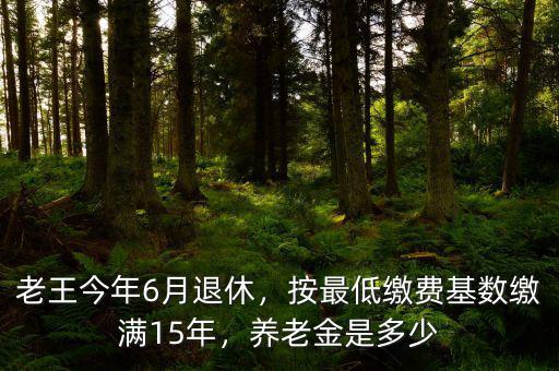 老王今年6月退休，按最低繳費基數(shù)繳滿15年，養(yǎng)老金是多少