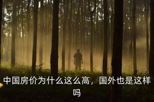 中國房價(jià)為什么這么高，國外也是這樣嗎