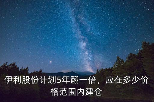 伊利股份計劃5年翻一倍，應(yīng)在多少價格范圍內(nèi)建倉