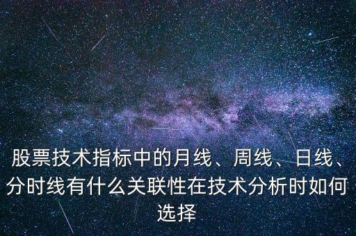 股票技術指標中的月線、周線、日線、分時線有什么關聯(lián)性在技術分析時如何選擇