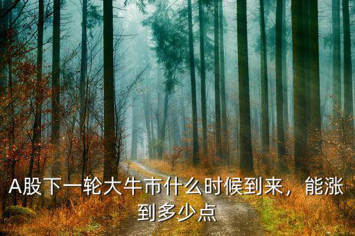 A股下一輪大牛市什么時(shí)候到來(lái)，能漲到多少點(diǎn)