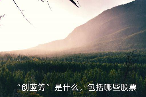 “創(chuàng)藍(lán)籌”是什么，包括哪些股票