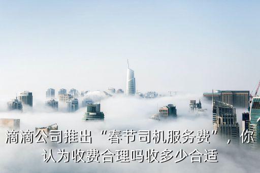 滴滴公司推出“春節(jié)司機服務(wù)費”，你認為收費合理嗎收多少合適