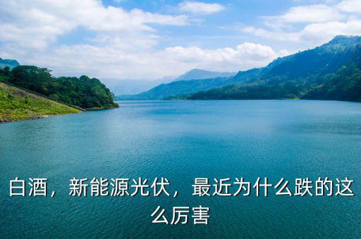 白酒，新能源光伏，最近為什么跌的這么厲害