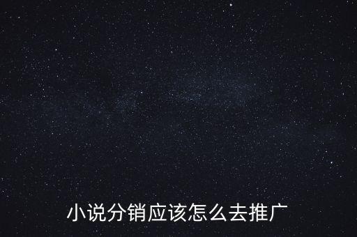 小說(shuō)分銷應(yīng)該怎么去推廣
