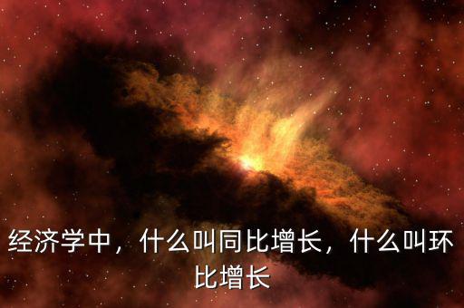 經(jīng)濟(jì)學(xué)中，什么叫同比增長，什么叫環(huán)比增長