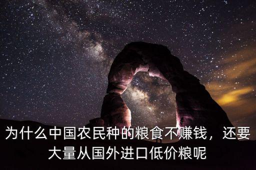 為什么中國農民種的糧食不賺錢，還要大量從國外進口低價糧呢