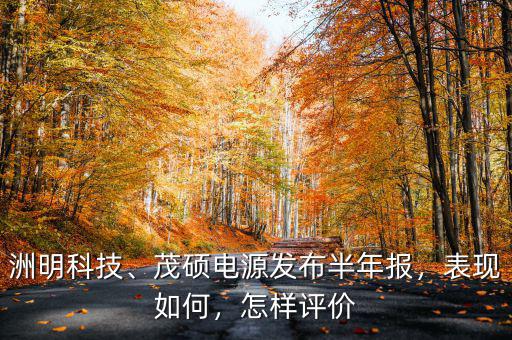 洲明科技、茂碩電源發(fā)布半年報，表現(xiàn)如何，怎樣評價