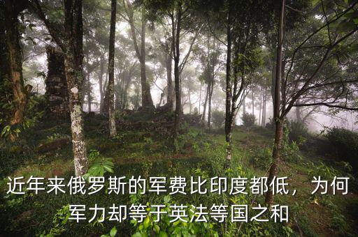 近年來(lái)俄羅斯的軍費(fèi)比印度都低，為何軍力卻等于英法等國(guó)之和