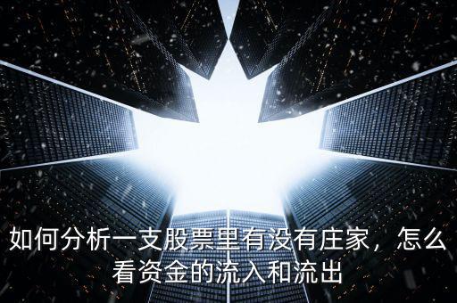 如何分析一支股票里有沒有莊家，怎么看資金的流入和流出