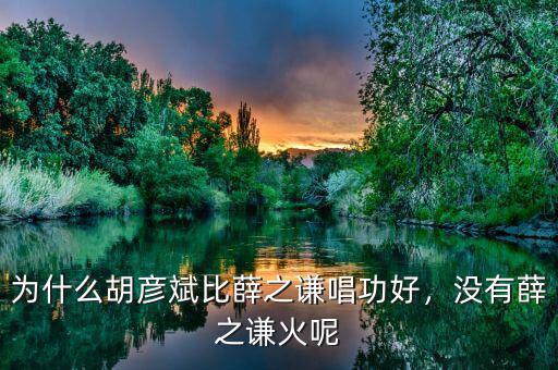 為什么胡彥斌比薛之謙唱功好，沒有薛之謙火呢