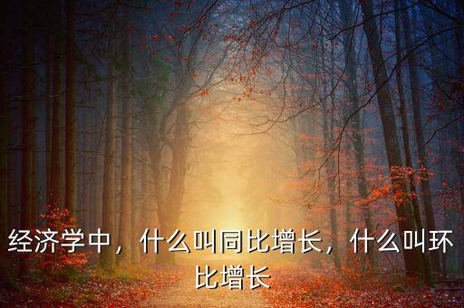 經(jīng)濟(jì)學(xué)中，什么叫同比增長，什么叫環(huán)比增長