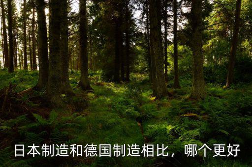 日本制造和德國制造相比，哪個更好