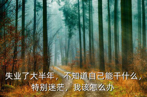 失業(yè)了大半年，不知道自己能干什么，特別迷茫，我該怎么辦