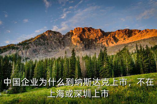中國企業(yè)為什么到納斯達(dá)克上市，不在上海或深圳上市