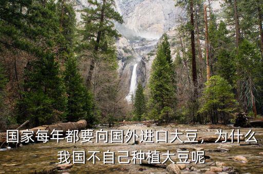 國家每年都要向國外進口大豆，為什么我國不自己種植大豆呢