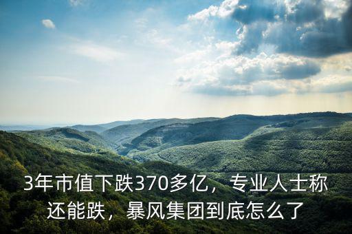 3年市值下跌370多億，專業(yè)人士稱還能跌，暴風(fēng)集團(tuán)到底怎么了