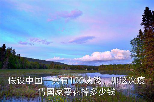 假設(shè)中國一共有100塊錢，那這次疫情國家要花掉多少錢