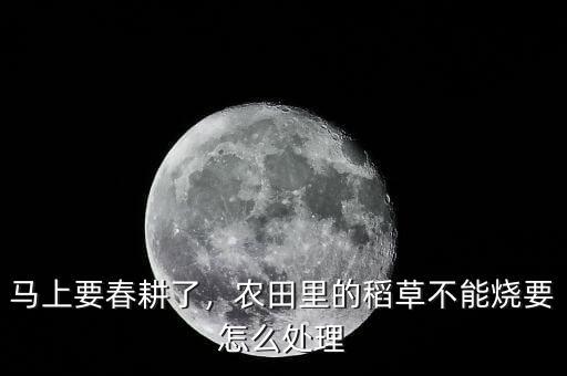 馬上要春耕了，農(nóng)田里的稻草不能燒要怎么處理