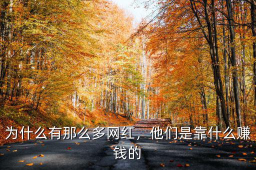 為什么有那么多網(wǎng)紅，他們是靠什么賺錢的