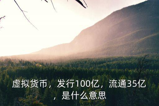 虛擬貨幣，發(fā)行100億，流通35億，是什么意思