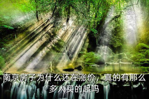 南京房子為什么還在漲價(jià)，真的有那么多人買的起嗎