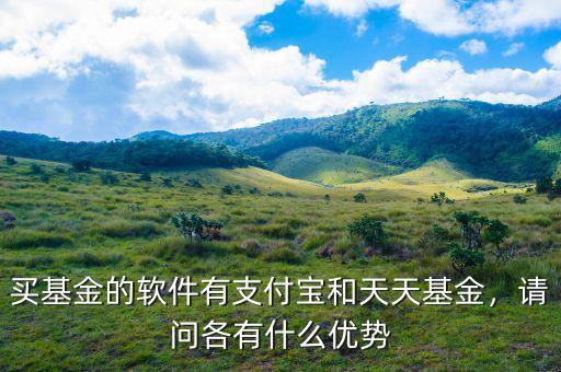 買基金的軟件有支付寶和天天基金，請問各有什么優(yōu)勢