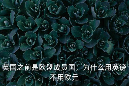英國(guó)之前是歐盟成員國(guó)，為什么用英鎊不用歐元