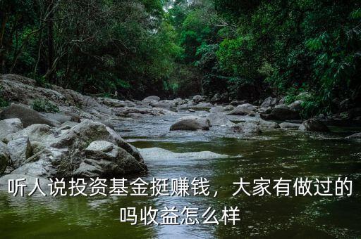 聽人說(shuō)投資基金挺賺錢，大家有做過(guò)的嗎收益怎么樣