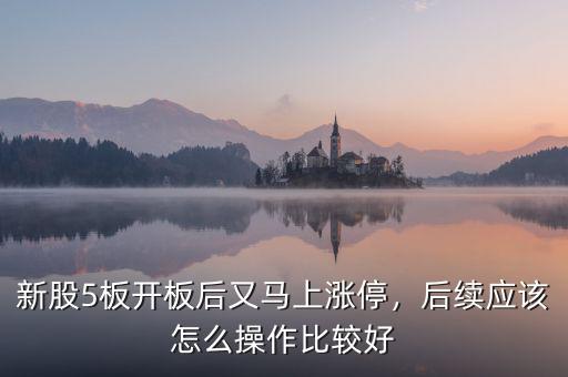 新股5板開板后又馬上漲停，后續(xù)應該怎么操作比較好