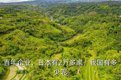 百年企業(yè)，日本有2萬(wàn)多家，我國(guó)有多少呢