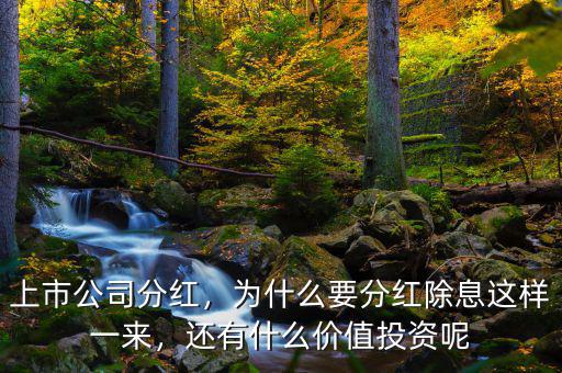 上市公司分紅，為什么要分紅除息這樣一來(lái)，還有什么價(jià)值投資呢