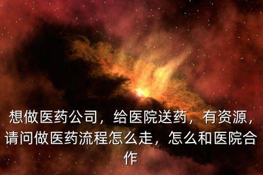 想做醫(yī)藥公司，給醫(yī)院送藥，有資源，請問做醫(yī)藥流程怎么走，怎么和醫(yī)院合作