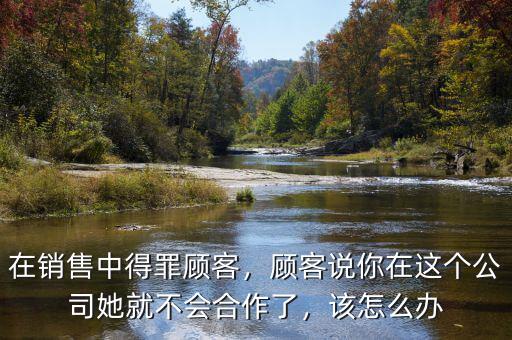 在銷售中得罪顧客，顧客說你在這個公司她就不會合作了，該怎么辦