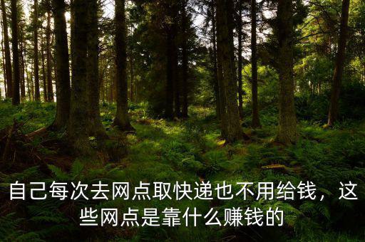 自己每次去網(wǎng)點(diǎn)取快遞也不用給錢，這些網(wǎng)點(diǎn)是靠什么賺錢的