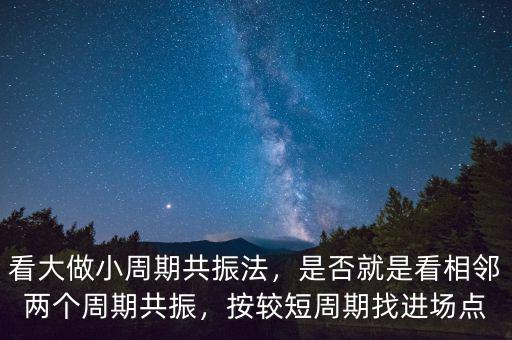 看大做小周期共振法，是否就是看相鄰兩個(gè)周期共振，按較短周期找進(jìn)場(chǎng)點(diǎn)