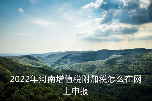 附加稅在什么網(wǎng)站申報(bào)表，2022年河南增值稅附加稅怎么在網(wǎng)上申報(bào)