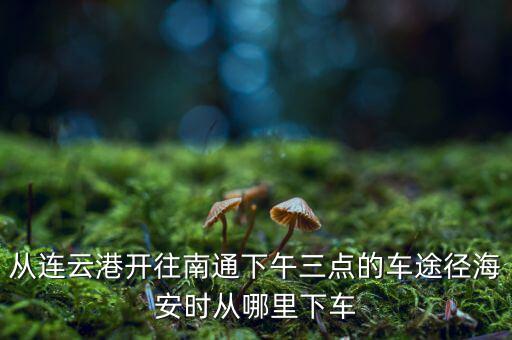 連云港到南通經(jīng)過什么地方，從連云港開往南通下午三點的車途徑海安時從哪里下車